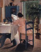 Laurits Andersen Ring at breakfast oil painting artist